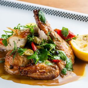 Цыпленок с жу и маслом чимичури