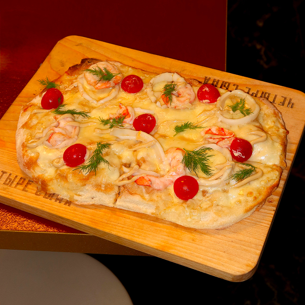 Пицца с морепродуктами