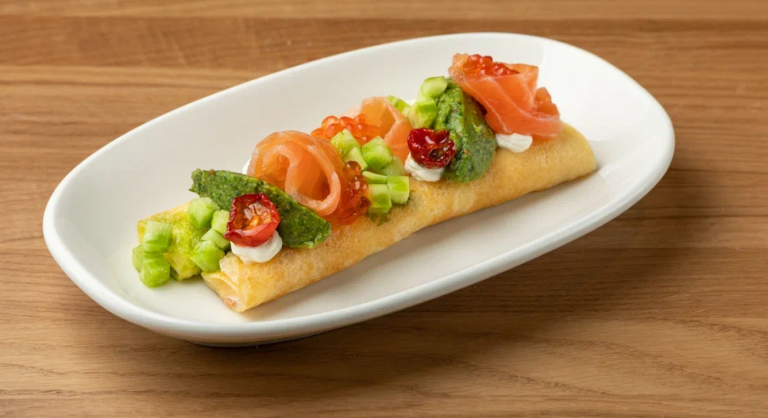 Блины с лососем