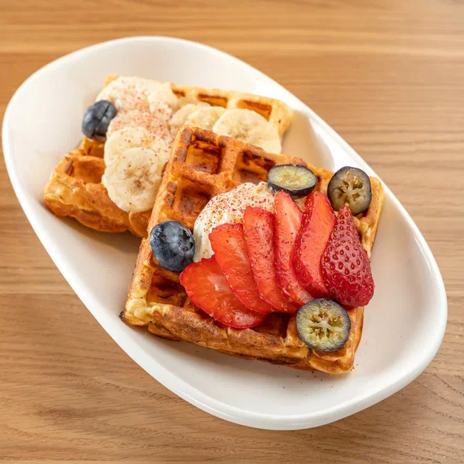 Творожная вафля с голубикой