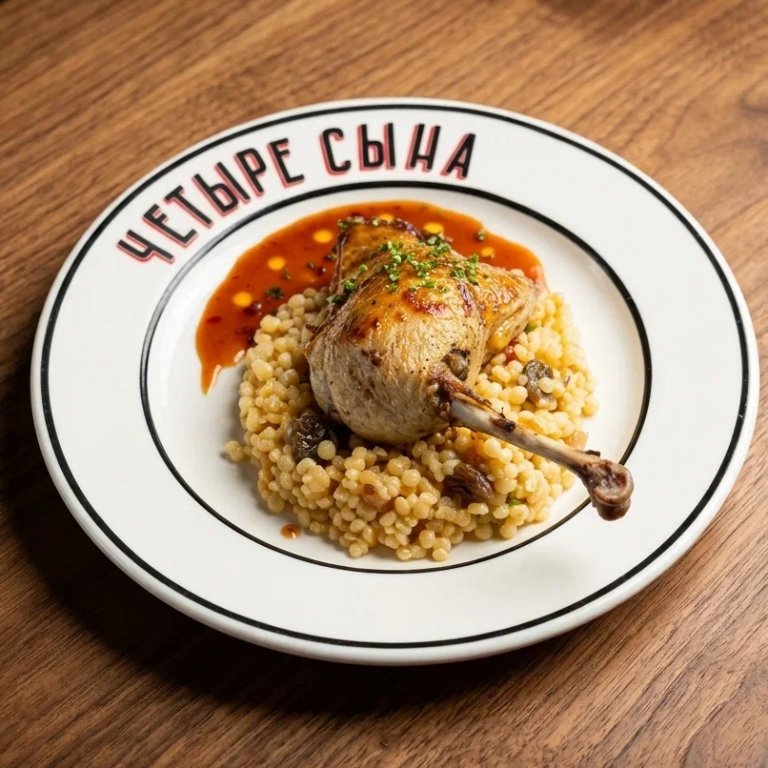 Утиная ножка с сморчками