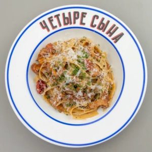 Фетучини с лисичками